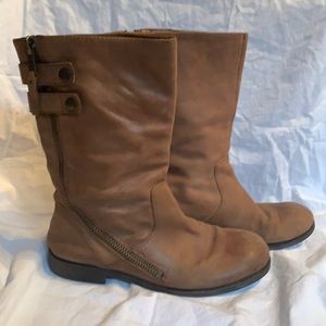 Nine West Leather Moto Boots